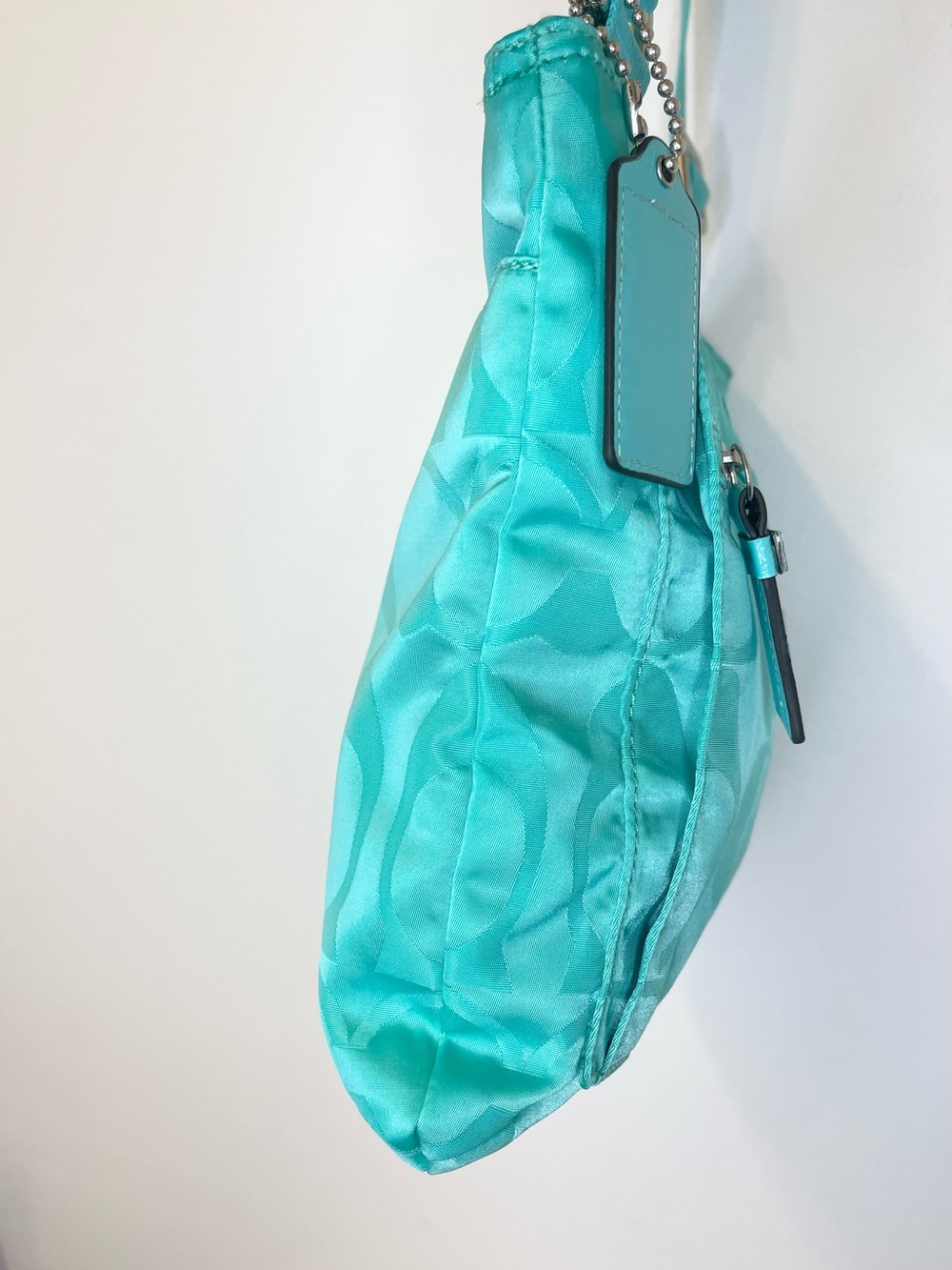 Coach Getaway Signature Nylon File Bag A1432 Turquoise Signature Crossbody Bag - Picture 3 of 14